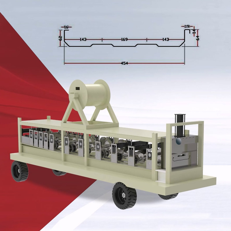 出口哥斯達黎加中拓KR18移動式全液壓閉口式屋頂面板成型機