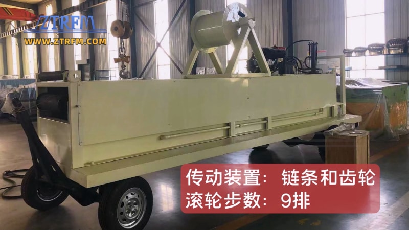 出口哥斯達(dá)黎加中拓KR18移動式全液壓閉口式屋頂面板成型機